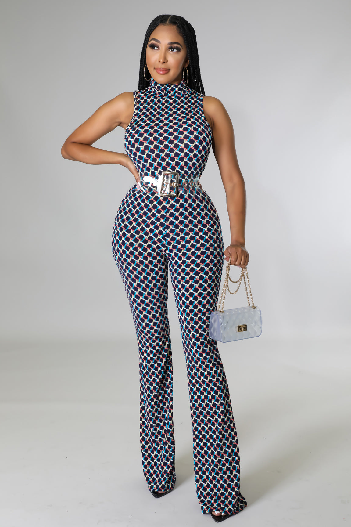 Lovely Blue Jumpsuit – Fancyevans Boutique