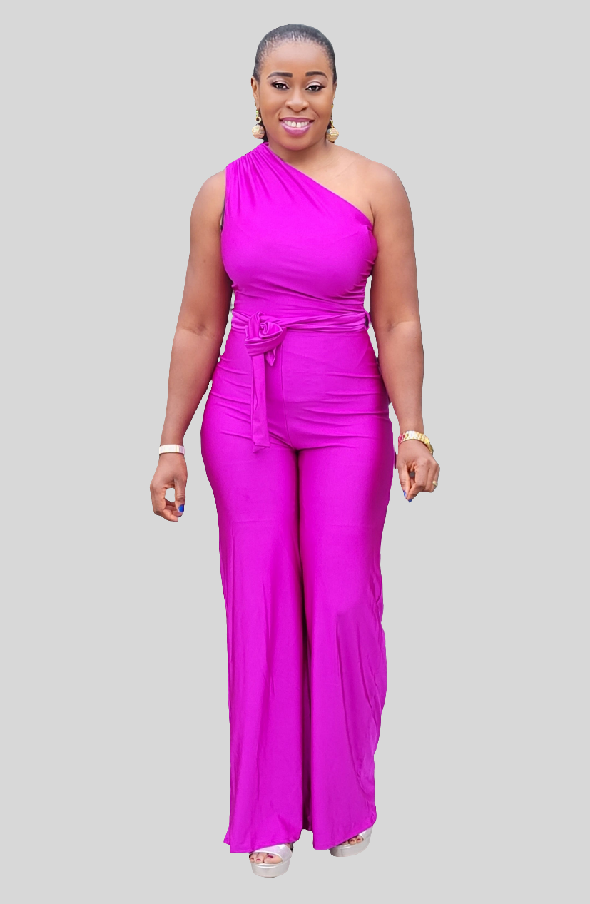 Lila Jumpsuit Magenta Fancyevans Boutique