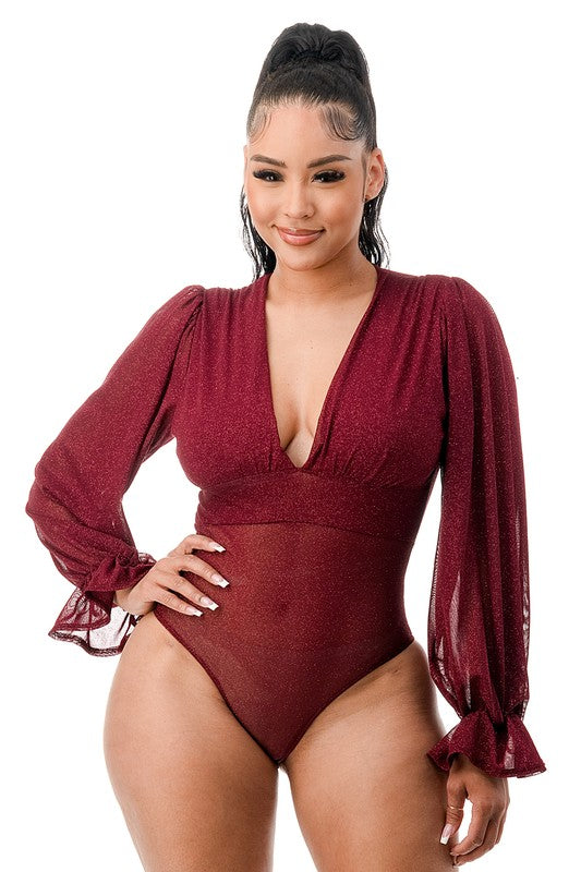 Glitter deals mesh bodysuit